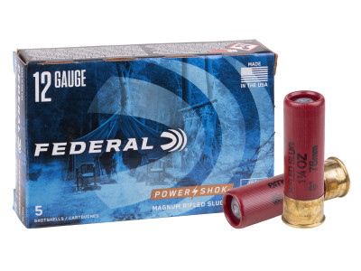 Federal 12GA Power-Shok Rifled Hollow Point Slug 1 1/4oz, 3", 5ct