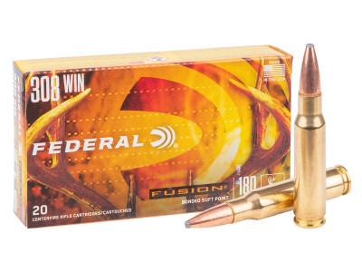 Federal .308 Winchester Fusion Rifle Soft Point, 180gr, 20ct