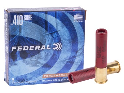 Federal .410 Bore Power-Shok Rifled Hollow Point Slug, 1/4oz, 5ct