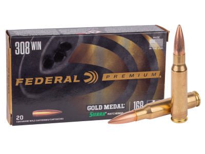 Federal Premium .308 Winchester Gold Medal Sierra MatchKing, 168gr, 20ct