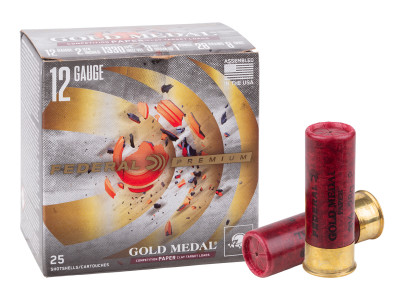 Federal Premium 12GA Gold Medal Paper 1oz, 8 Shot, 25ct