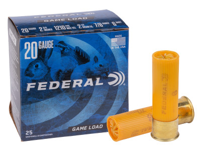 Federal 20GA Game Load Upland 7/8oz, 6 Shot, 25ct