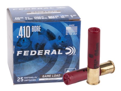 Federal .410 Bore Game Load Upland Hi-Brass 1/2oz, 6 Shot, 25ct