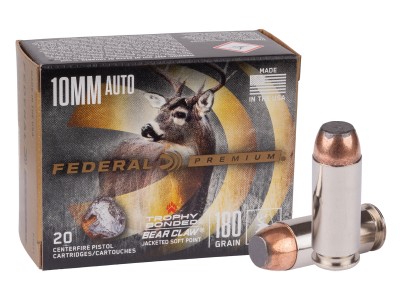 Federal Premium 10mm Auto Trophy Bonded Bear Claw JSP, 180gr, 20ct
