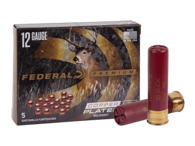 Federal Premium 12GA Copper Plated Buckshot, 00 Buck, 5ct