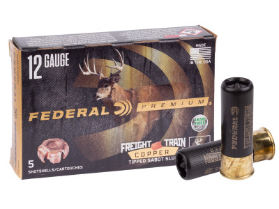 Federal Premium 12GA Freight Train Copper Sabot Slug 11/16oz, 2 3/4", 5ct