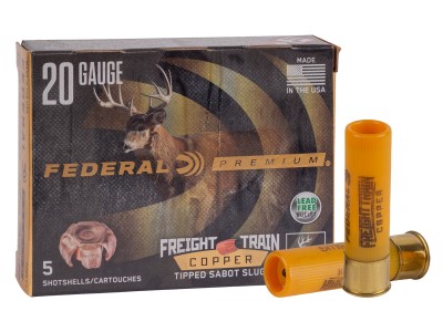Federal Premium 20GA Freight Train Copper Sabot Slug, 3", 275gr, 5ct