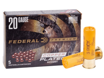 Federal Premium 20GA Buckshot 1 1/8oz, 3 Buck, 5ct