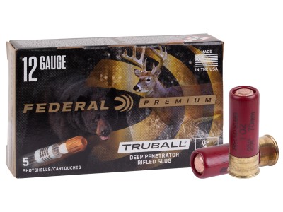 Federal Premium 12GA TruBall Deep Penetrator Hollow Point Slug, 1oz, 5ct