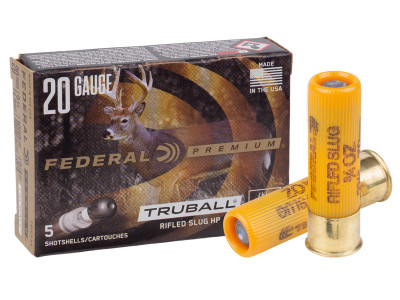 Federal Premium 20GA TruBall Rifled Slug 3/4oz, 2 3/4", 5ct