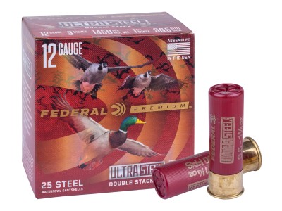 Federal Premium 12GA Ultra Steel Double Stack 1 1/4oz, BB and 2 Shot, 25ct