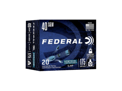 Federal .40 S&W Syntech Defense SJHP, 175gr, 20ct