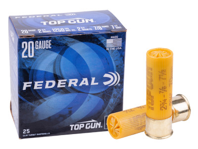 Federal 20GA Top Gun 7/8oz, 7.5 Shot, 1250 FPS, 25ct