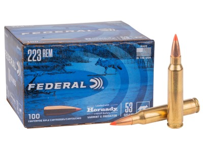 Federal .223 Remington Varmint & Predator, 53gr, 100ct