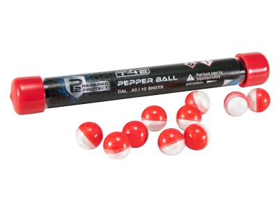 P2P Red/White Pepper Rounds, .50 cal, 10ct