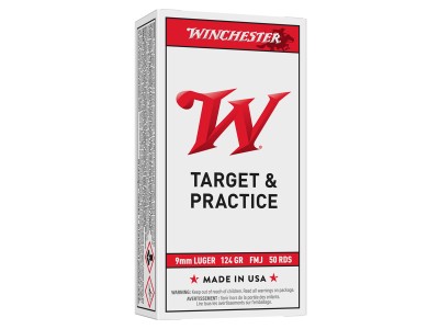 Winchester 9mm Luger USA Target and Practice FMJ, 124gr, 50ct