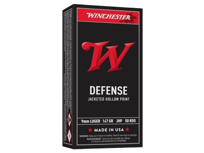 Winchester 9mm Luger USA Defense JHP, 147gr, 50ct
