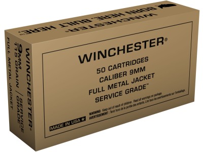 Winchester 9mm Luger Service Grade FMJ, 115gr, 50ct