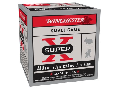 Winchester .410 Bore Super X Small Game 1/2oz, 4 Shot, 25ct