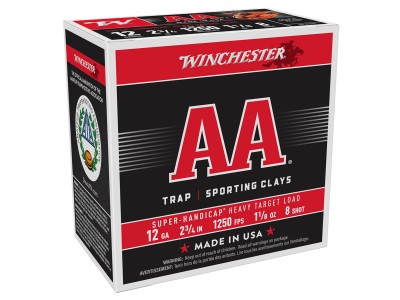 Winchester 12GA AA Super-Handicap Heavy Target 1 1/8oz, 8 Shot, 25ct