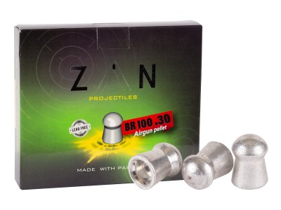 ZAN Projetiles Lead Free Pellet, .30 Cal, 37gr, Domed, 154ct