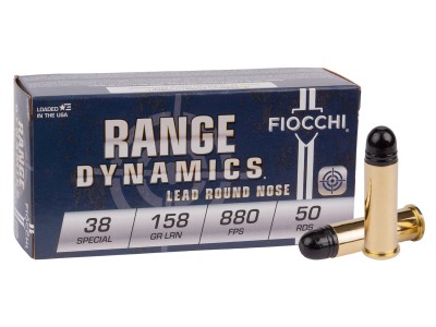 Fiocchi .38 Special Range Dynamics LRN, 158gr, 50ct