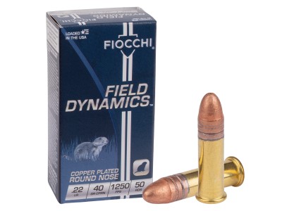 Fiocchi .22 LR Field Dynamics Copper Plated RN, 40gr, 50ct