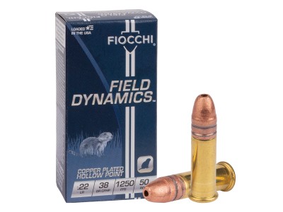 Fiocchi .22 LR Field Dynamics Copper Plated HP, 38gr, 50ct