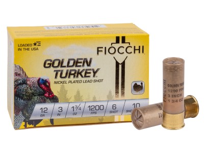 Fiocchi 12GA Golden Turkey 1 3/4oz, 6 Shot, 10ct