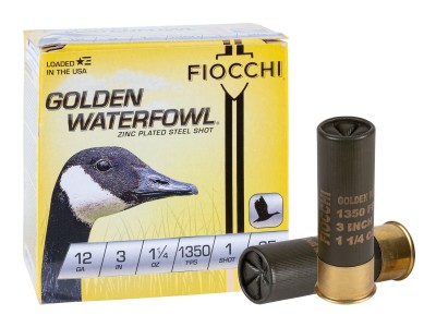 Fiocchi 12GA Golden Waterfowl 1 1/4oz, 1 Shot, 25ct