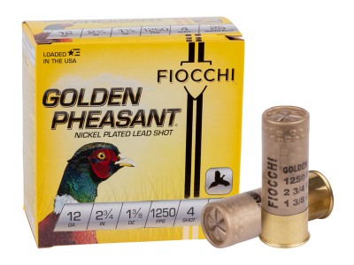 Fiocchi 12GA Golden Pheasant 1 3/8oz, 4 Shot, 25ct