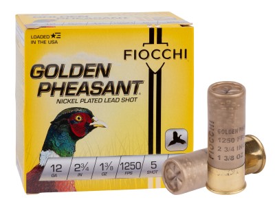 Fiocchi 12GA Golden Pheasant 1 3/8oz, 5 Shot, 25ct
