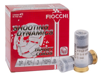 Fiocchi 12GA Shooting Dynamics Target Load 1oz, 8 Shot, 25ct