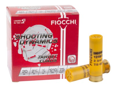 Fiocchi 20GA Shooting Dynamics 7/8oz, 7.5 Shot, 25ct