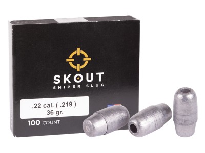 Skout Airguns Sniper Slug, .22 Cal, 36 Grains, Hollowpoint, 100ct