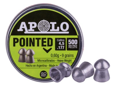 Apolo Pointed .177 Cal, 9gr, 500ct