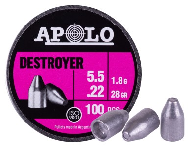Apolo Destroyer Slug .22 Cal, 28gr, 100ct