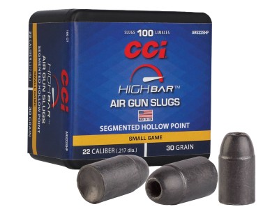 CCI High Bar Air Gun Slugs, .22 Cal, 30gr, Segmented Hollow Point, 100ct