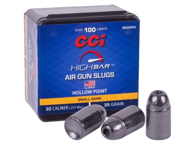 CCI High Bar Air Gun Slugs, .22 Cal, 35gr, Hollow Point, 100ct