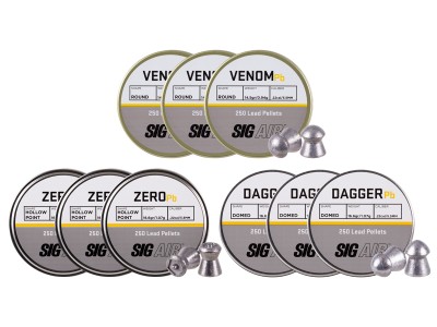 SIG Sauer Pellet Variety 9-Pack, .22 Cal, 2250ct