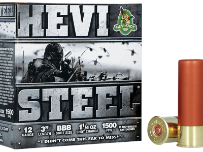 Hevi-Shot HS60888 HEVI-Steel 12Gauge 3" 1 1/4oz BBB Shot 25 Per Box, 12 Gauge