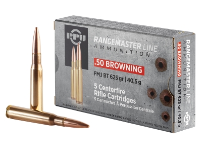 PPU Rangemaster Rifle Ammunition, .50 BMG