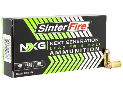 SinterFire Next Generation (NXG) 40S&W 125gr Lead Free Ball, .40 S&W, 50