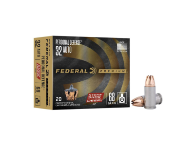 Federal Personal Defense Hydra-Shok Deep Handgun Cartridges, .32 ACP, 20