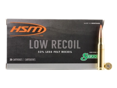 HSM Orange Polymer Tip Low Recoil Ammunition, .308 Winchester, 20