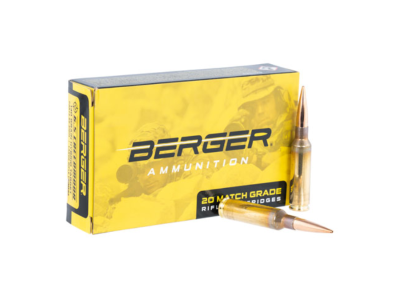 Berger Target Centerfire Rifle Cartridges, 6.5 Creedmoor, 20