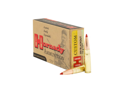 Hornady Custom Rifle Cartridges, .300 AAC Blackout, 20