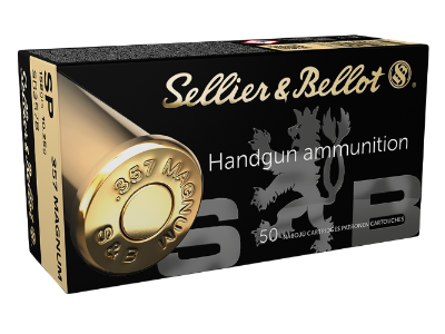 Sellier & Bellot Centerfire Handgun Cartridges, Brass, .357 Magnum, 50