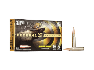 Federal Berger Hybrid Hunter Rifle Cartridges, .308 Winchester, 20
