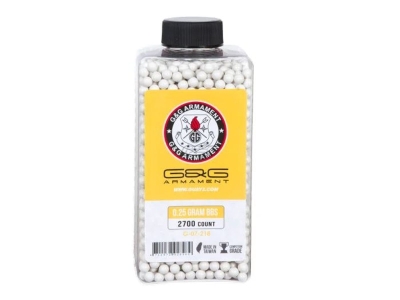 G&G Perfect BBs, 0.25g, 2700 ct. Bottle, White, .25 (6.35mm)
